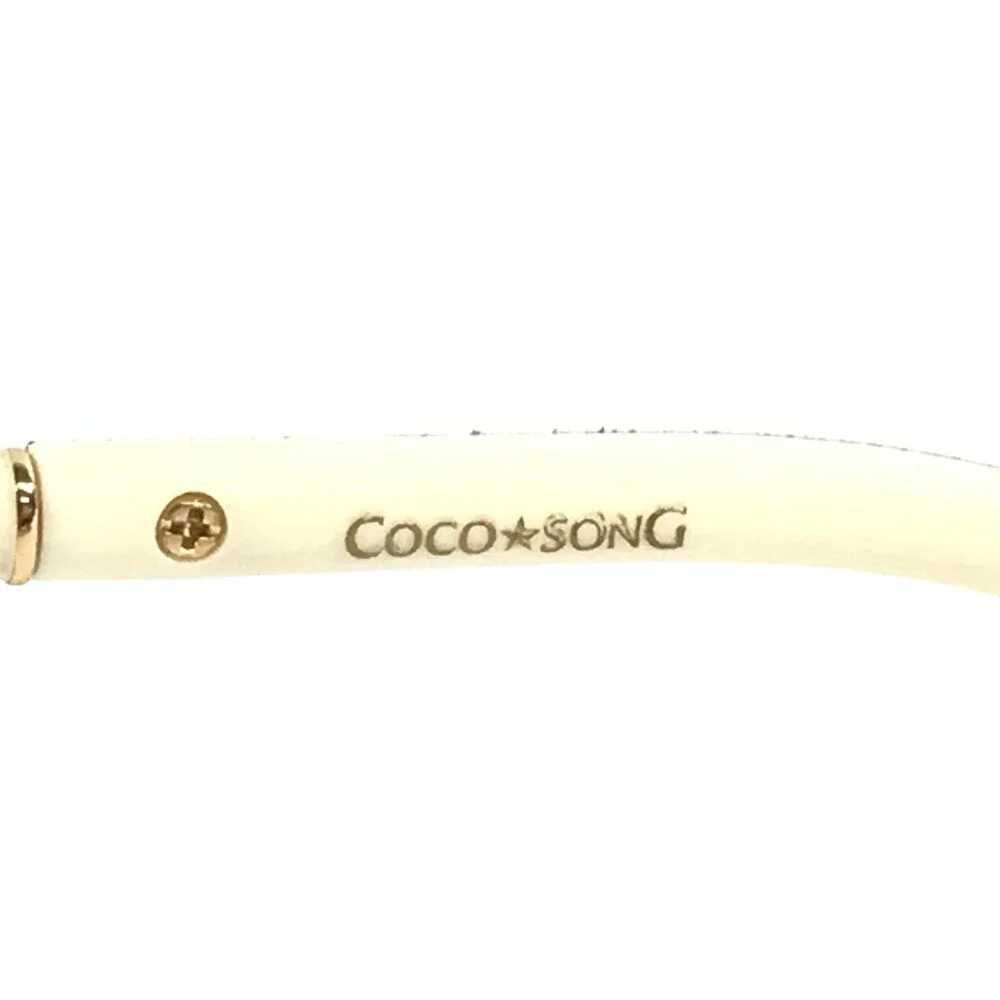 Coco Song Eyeglasses Frames VELVET MOON Col. 1 Black Ivory Gold Detail 55-18-140